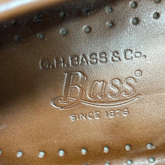 G.H. Bass & Co. 6835 Woven All Leather Tassel Loafer Dress Shoes Mens Size 13 M - Picture 7 of 11